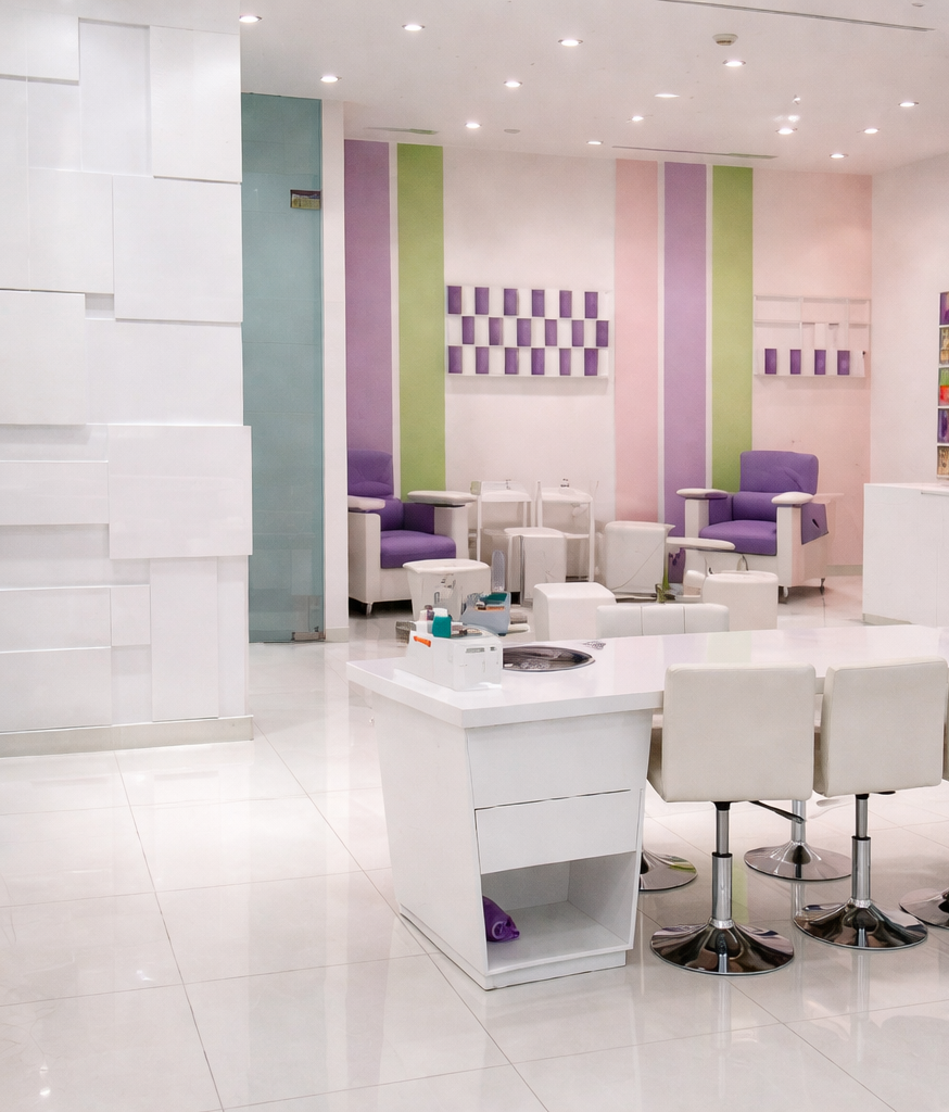 Marshmallow Nails Abu Dhabi nail salon interior